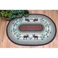 Capitol Earth Rugs Oval Patch Rug - Moose and Pinecone 88-46-019MP